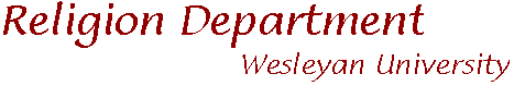 Religion Department, Wesleyan University
